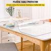 VEVOR Clear Table Cover Protector, 48 inch/1230 mm Round Table Cover, 1.5 mm Thick PVC Plastic Tablecloth, Waterproof Desktop Protector for Writing Desk, Coffee Table, Dining Room Table(84″ x 42″ (Rectangular))