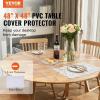 VEVOR Clear Table Cover Protector, 48 inch/1230 mm Round Table Cover, 1.5 mm Thick PVC Plastic Tablecloth, Waterproof Desktop Protector for Writing Desk, Coffee Table, Dining Room Table(48″ (Round))