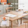 VEVOR Clear Table Cover Protector, 48 inch/1230 mm Round Table Cover, 1.5 mm Thick PVC Plastic Tablecloth, Waterproof Desktop Protector for Writing Desk, Coffee Table, Dining Room Table(60″ x 40″ (Rectangular))