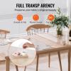 VEVOR Clear Table Cover Protector, 48 inch/1230 mm Round Table Cover, 1.5 mm Thick PVC Plastic Tablecloth, Waterproof Desktop Protector for Writing Desk, Coffee Table, Dining Room Table(60″ x 30″ (Rectangular))