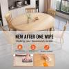 VEVOR Clear Table Cover Protector, 48 inch/1230 mm Round Table Cover, 1.5 mm Thick PVC Plastic Tablecloth, Waterproof Desktop Protector for Writing Desk, Coffee Table, Dining Room Table(48″ (Round))
