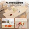 VEVOR Clear Table Cover Protector, 48 inch/1230 mm Round Table Cover, 1.5 mm Thick PVC Plastic Tablecloth, Waterproof Desktop Protector for Writing Desk, Coffee Table, Dining Room Table(36″ x 24″ (Rectangular))