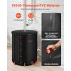 VEVOR Collapsible Rain Barrel, 66 Gallon/250 L Portable Rain Water Collection Barrel, PVC Rainwater Collection System with Spigots and Overflow Kit, Water Barrel for Garden Water Catcher(2025black)