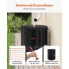 VEVOR Collapsible Rain Barrel, 66 Gallon/250 L Portable Rain Water Collection Barrel, PVC Rainwater Collection System with Spigots and Overflow Kit, Water Barrel for Garden Water Catcher(2025black)