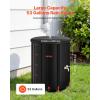 VEVOR Collapsible Rain Barrel, 66 Gallon/250 L Portable Rain Water Collection Barrel, PVC Rainwater Collection System with Spigots and Overflow Kit, Water Barrel for Garden Water Catcher(2025black)