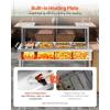 VEVOR Commercial Food Warmer, 7 Pans + 2 Pots Electric Steam Table, 1800W Professional Buffet Catering Food Warmer with Shield Undershelf Wheels, Stainless Steel Server for Party Restaurant Hotel(5 Pans + 2 Pots)
