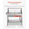 VEVOR Commercial Food Warmer, 7 Pans + 2 Pots Electric Steam Table, 1800W Professional Buffet Catering Food Warmer with Shield Undershelf Wheels, Stainless Steel Server for Party Restaurant Hotel(6*1/2 Pans)