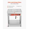 VEVOR Commercial Food Warmer, 7 Pans + 2 Pots Electric Steam Table, 1800W Professional Buffet Catering Food Warmer with Shield Undershelf Wheels, Stainless Steel Server for Party Restaurant Hotel(4-Pan)