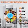 VEVOR Commercial Freezer 60.42 Cu.ft, Reach In 82.5″ W Upright Freezer 3 Doors, Auto-Defrost Stainless Steel Reach-in Freezer with 12 Adjustable Shelves, -13 to 5℉ Temp Control, LED Lighting, 4 Wheels(Refrigerator)