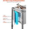 VEVOR Commercial Ice Bin, Underbar Ice Bin, Stainless Steel Ice Chest with Sliding Lid, Bottle Holders, Adjustable Bullet Feet, Cooler Cart Cocktail Unit for Bar Restaurant Pub(20 x 14 x 38 inch)