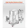 VEVOR Commercial Ice Bin, Underbar Ice Bin, Stainless Steel Ice Chest with Sliding Lid, Bottle Holders, Adjustable Bullet Feet, Cooler Cart Cocktail Unit for Bar Restaurant Pub(22 x 16 x 38 inch)