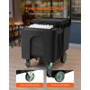 VEVOR Commercial Ice Bin, Underbar Ice Bin, Stainless Steel Ice Chest with Sliding Lid, Bottle Holders, Adjustable Bullet Feet, Cooler Cart Cocktail Unit for Bar Restaurant Pub(31.5 x 22.8 x 29 inch)