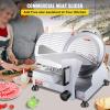 VEVOR Commercial Meat Slicer, 10 inch Electric Food Slicer, 240W Frozen Meat Deli Slicer, Premium Chromium-plated Steel Blade Semi-Auto Meat Slicer For Commercial and Home use(10IN-240W)