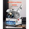 VEVOR Commercial Meat Slicer, 10 inch Electric Food Slicer, 240W Frozen Meat Deli Slicer, Premium Chromium-plated Steel Blade Semi-Auto Meat Slicer For Commercial and Home use(10IN-500W)