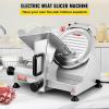 VEVOR Commercial Meat Slicer, 10 inch Electric Food Slicer, 240W Frozen Meat Deli Slicer, Premium Chromium-plated Steel Blade Semi-Auto Meat Slicer For Commercial and Home use(8.7IN-200W)