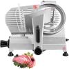 VEVOR Commercial Meat Slicer, 10 inch Electric Food Slicer, 240W Frozen Meat Deli Slicer, Premium Chromium-plated Steel Blade Semi-Auto Meat Slicer For Commercial and Home use(8.7IN-200W)