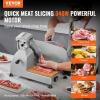 VEVOR Commercial Meat Slicer, 10 inch Electric Food Slicer, 240W Frozen Meat Deli Slicer, Premium Chromium-plated Steel Blade Semi-Auto Meat Slicer For Commercial and Home use(10IN-340W)