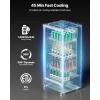 VEVOR Commercial Merchandiser Refrigerator, 11.47 CU.FT Glass Door Display Refrigerator, Upright Beverage Refrigerator Cooler Merchandiser with 4 Adjustable Shelves, Casters, Soft LED Light, Black(13.3 cu.ft)