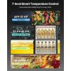 VEVOR Commercial Merchandiser Refrigerator, 11.47 CU.FT Glass Door Display Refrigerator, Upright Beverage Refrigerator Cooler Merchandiser with 4 Adjustable Shelves, Casters, Soft LED Light, Black(8.1 cu.ft)