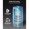 VEVOR Commercial Merchandiser Refrigerator, 11.47 CU.FT Glass Door Display Refrigerator, Upright Beverage Refrigerator Cooler Merchandiser with 4 Adjustable Shelves, Casters, Soft LED Light, Black(12.2 cu.ft)