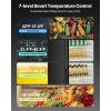 VEVOR Commercial Merchandiser Refrigerator, 11.47 CU.FT Glass Door Display Refrigerator, Upright Beverage Refrigerator Cooler Merchandiser with 4 Adjustable Shelves, Casters, Soft LED Light, Black(12.2 cu.ft)