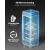 VEVOR Commercial Merchandiser Refrigerator, 11.47 CU.FT Glass Door Display Refrigerator, Upright Beverage Refrigerator Cooler Merchandiser with 4 Adjustable Shelves, Casters, Soft LED Light, Black(6.9 cu.ft)