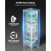 VEVOR Commercial Merchandiser Refrigerator, 11.47 CU.FT Glass Door Display Refrigerator, Upright Beverage Refrigerator Cooler Merchandiser with 4 Adjustable Shelves, Casters, Soft LED Light, Black(8.1 cu.ft)