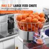 VEVOR Commercial Orange Juicer Machine, 120W Automatic Juice Extractor, Stainless Steel Orange Squeezer for 20 Oranges Per Minute, with Pull-Out Filter Box, PC Cover, 2 Peel Collecting Buckets(Silver)