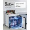 VEVOR Commercial Refrigerator, 28″ W Sandwich/Salad Prep Refrigerated Table, Stainless Steel Food Prep Station Fridge with 8 Pan, for Restaurant, Bar, Shop, 7.1 Cu. Ft Refrigerator Single Door, Silver(28″W with 8 Pans)