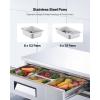 VEVOR Commercial Refrigerator, 28″ W Sandwich/Salad Prep Refrigerated Table, Stainless Steel Food Prep Station Fridge with 8 Pan, for Restaurant, Bar, Shop, 7.1 Cu. Ft Refrigerator Single Door, Silver(52″ W Chief Base With 2 Drawers)