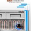 VEVOR Commercial Refrigerator, 48″ Worktop Undercounter Refrigerator, 12.85 Cu. Ft Thick Stainless Steel Refrigerated Food Prep Station, 2 Door Worktop Fridge with lock for Restaurant, Bar, Diner(48″W Worktop Refrigerator)