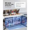 VEVOR Commercial Refrigerator, 48″ Worktop Undercounter Refrigerator, 12.85 Cu. Ft Thick Stainless Steel Refrigerated Food Prep Station, 2 Door Worktop Fridge with lock for Restaurant, Bar, Diner(60″W with 24 Pans)