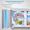 VEVOR Commercial Refrigerator, 48″ Worktop Undercounter Refrigerator, 12.85 Cu. Ft Thick Stainless Steel Refrigerated Food Prep Station, 2 Door Worktop Fridge with lock for Restaurant, Bar, Diner(72″W Worktop Refrigerator)