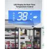 VEVOR Commercial Refrigerator, 48″ Worktop Undercounter Refrigerator, 12.85 Cu. Ft Thick Stainless Steel Refrigerated Food Prep Station, 2 Door Worktop Fridge with lock for Restaurant, Bar, Diner(72″W with 30 Pans)