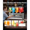 VEVOR Commercial Slushy Machine, 12Lx2 Double Tank Frozen Drink Machine, 96 Cups Stainless Steel Margarita Smoothie Frozen Drink Maker, Slushie Machine for Home Party Restaurants Cafe Bars(48L)