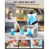 VEVOR Commercial Slushy Machine, 15Lx2 Double Tank Margarita Machine, 120 Cups Stainless Steel Margarita Smoothie Frozen Drink Machine, Slushie Machine for Party Restaurants Cafe Bars(15L)