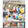 VEVOR Commercial Slushy Machine, 15Lx2 Double Tank Margarita Machine, 120 Cups Stainless Steel Margarita Smoothie Frozen Drink Machine, Slushie Machine for Party Restaurants Cafe Bars(15Lx3)