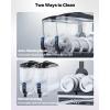 VEVOR Commercial Slushy Machine, 15Lx2 Double Tank Margarita Machine, 120 Cups Stainless Steel Margarita Smoothie Frozen Drink Machine, Slushie Machine for Party Restaurants Cafe Bars(15Lx2)