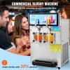 VEVOR Commercial Slushy Machine, 8L / 2.1 Gal Single Bowl, Cool and Freeze Modes, 1050W Stainless Steel Margarita Smoothie Frozen Drink Maker, Slushie Machine for Party Cafes Restaurants Bars Home(8L+8L)