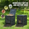 VEVOR Compost Bin 220 Gallon, Outdoor Expandable Composter, Easy to Setup & Large Capacity Composting Bin, Fast Creation of Fertile Soil(80 Gallon)