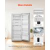 VEVOR Convertible Freezer/Refrigerator, 20.2 Cu.Ft Frost Free Upright Freezer with Temp Control Panel, Door Open too Long Alarm, Adjustable Shelves and LED, Standing Fridge for Kitchen, Office, Garage(14 Cu.Ft.)