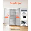 VEVOR Convertible Freezer/Refrigerator, 20.2 Cu.Ft Frost Free Upright Freezer with Temp Control Panel, Door Open too Long Alarm, Adjustable Shelves and LED, Standing Fridge for Kitchen, Office, Garage(11 Cu.Ft.)