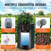 VEVOR DWC Hydroponic System, 5 Gallon 5 Buckets, Deep Water Culture Growing Bucket, Hydroponics Grow Kit with Pump, Air Stone and Connected Reservoir, for Indoor/Outdoor Leafy Vegetables(4 Buckets+Top Drip Kit)