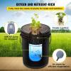 VEVOR DWC Hydroponic System, 5 Gallon 5 Buckets, Deep Water Culture Growing Bucket, Hydroponics Grow Kit with Pump, Air Stone and Connected Reservoir, for Indoor/Outdoor Leafy Vegetables(5 Buckets)