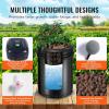VEVOR DWC Hydroponic System, 5 Gallon 5 Buckets, Deep Water Culture Growing Bucket, Hydroponics Grow Kit with Pump, Air Stone and Connected Reservoir, for Indoor/Outdoor Leafy Vegetables(4 Buckets+1 Reservoir)