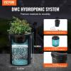 VEVOR DWC Hydroponic System, 5 Gallon 5 Buckets, Deep Water Culture Growing Bucket, Hydroponics Grow Kit with Pump, Air Stone and Connected Reservoir, for Indoor/Outdoor Leafy Vegetables(1 Bucket+Top Drip Kit)