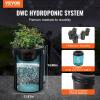 VEVOR DWC Hydroponic System, 5 Gallon 5 Buckets, Deep Water Culture Growing Bucket, Hydroponics Grow Kit with Pump, Air Stone and Connected Reservoir, for Indoor/Outdoor Leafy Vegetables(4 Buckets+1 Reservoir)