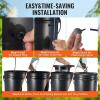 VEVOR DWC Hydroponic System, 5 Gallon 5 Buckets, Deep Water Culture Growing Bucket, Hydroponics Grow Kit with Pump, Air Stone and Connected Reservoir, for Indoor/Outdoor Leafy Vegetables(1 Bucket+Top Drip Kit)