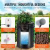 VEVOR DWC Hydroponic System, 5 Gallon 5 Buckets, Deep Water Culture Growing Bucket, Hydroponics Grow Kit with Pump, Air Stone and Connected Reservoir, for Indoor/Outdoor Leafy Vegetables(2 Buckets+Top Drip Kit)