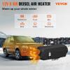 VEVOR Diesel Air Heater, 12V 2KW Integrated Diesel Heater with Remote and LCD Display, 10L Tank Compact Diesel Heating Solution, Quick Warm-up for RVs, Trailers, Campers, Boats, and Indoor Use(Black)